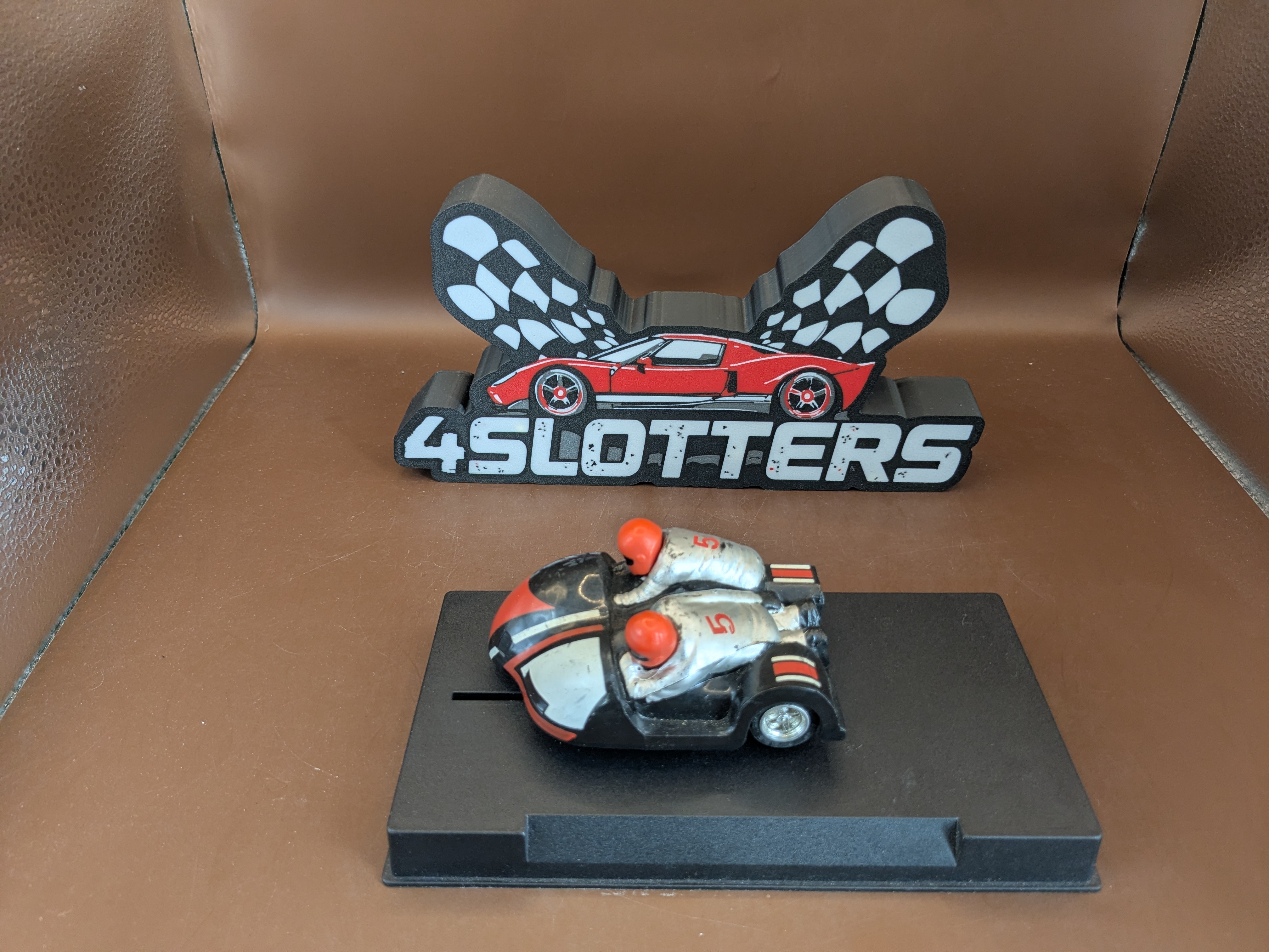 Scalextric Motorcycle with sidecar Red C281