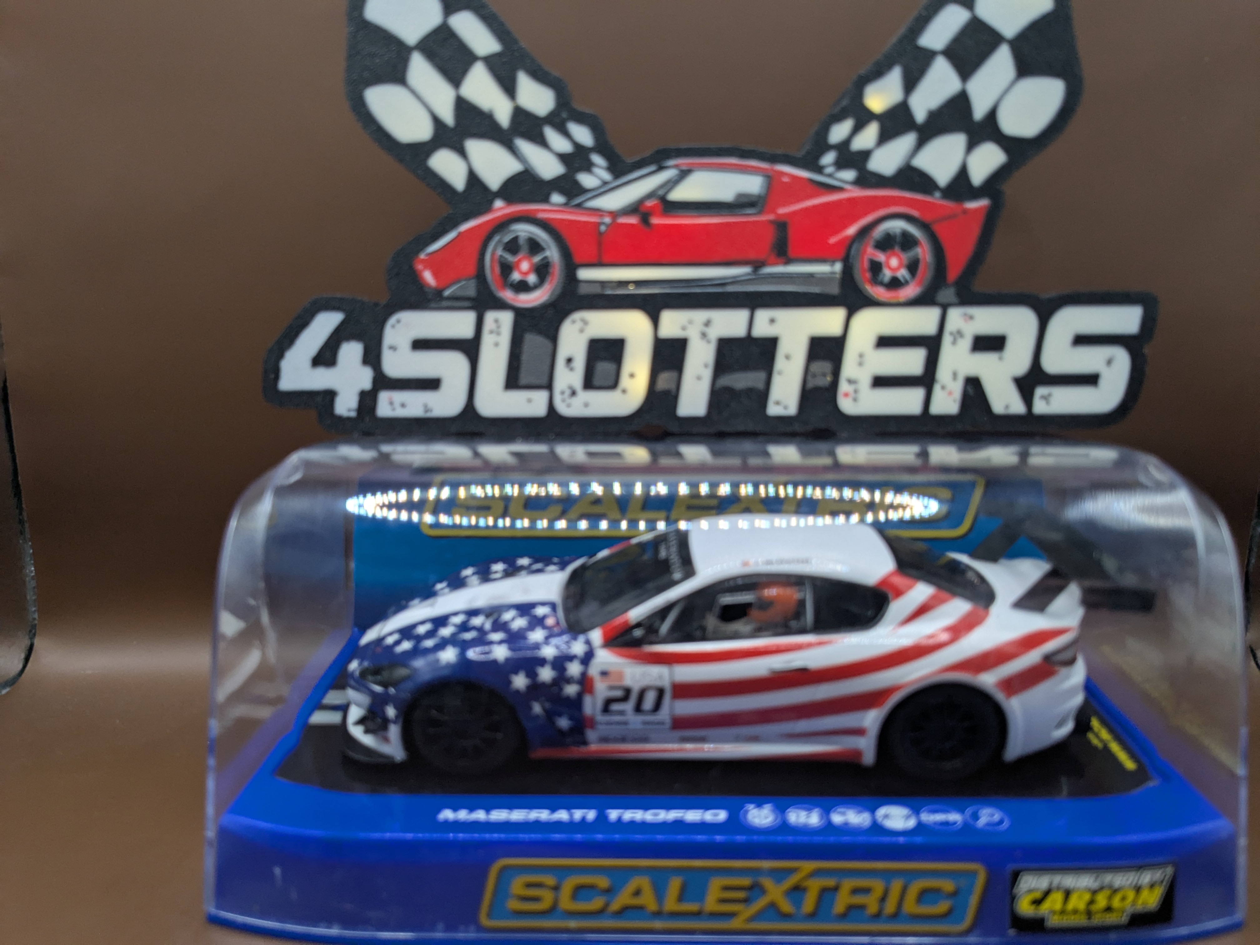 Scalextric Maserati Coupe Cambiocorsa Trofeo #20 USA Stars & Stripes