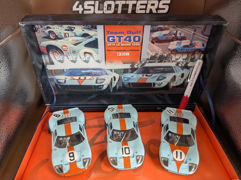 Fly Ford GT40 MK1 #9, 10, 11 Gulf Triple Pack 24h Le Mans 1968 *USED*